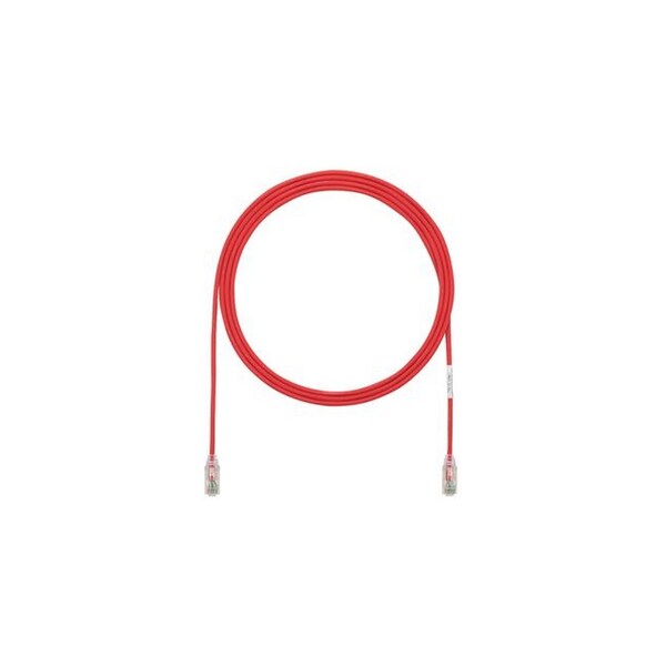 Panduit CBL ASSY MOD 28-4PR SOLID, CAT 6, SMALL DIAMETER, 1 FT, NON-INTEG RED UTP28SP1RD